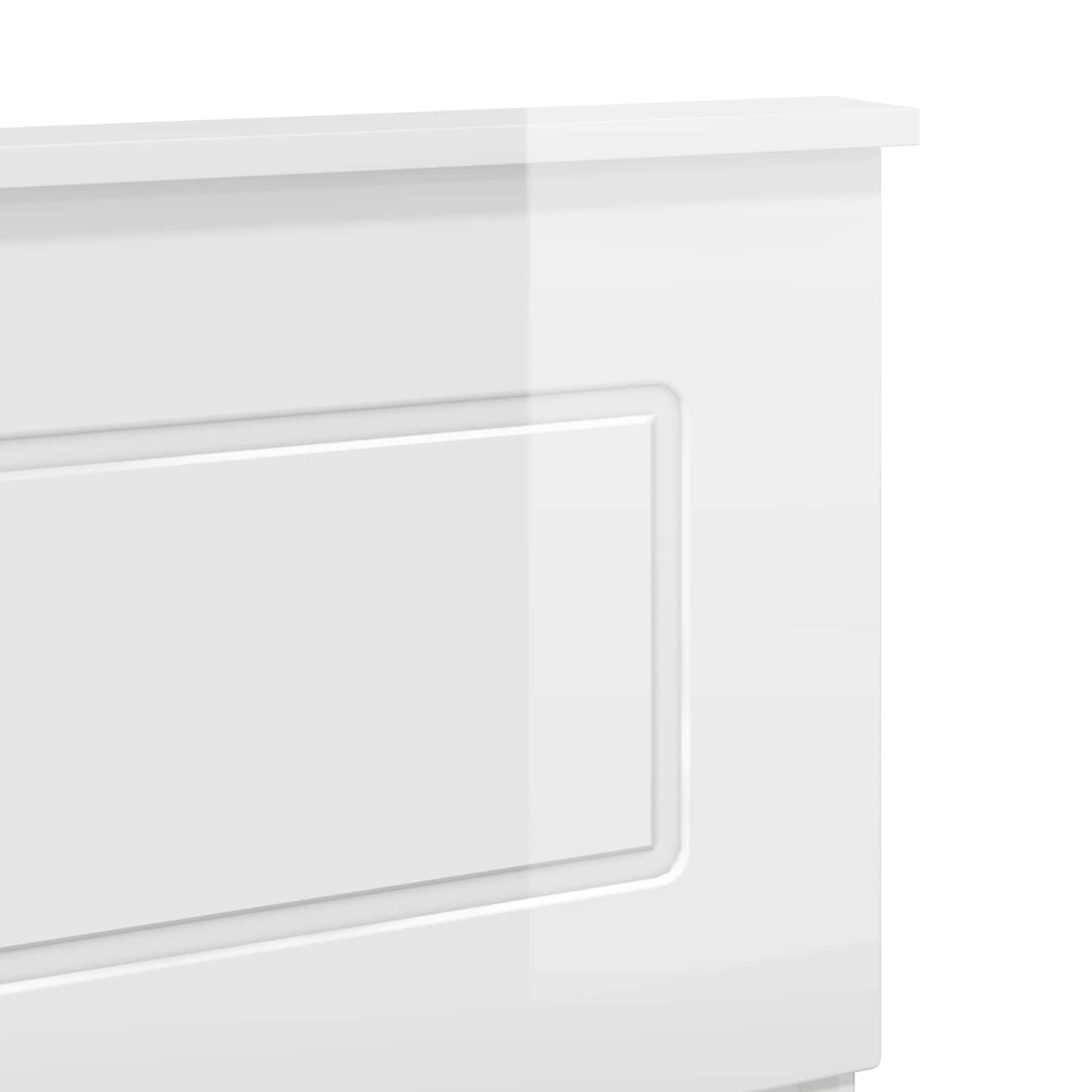 Kopfteil Glänzend Weiß Holzwerkstoff