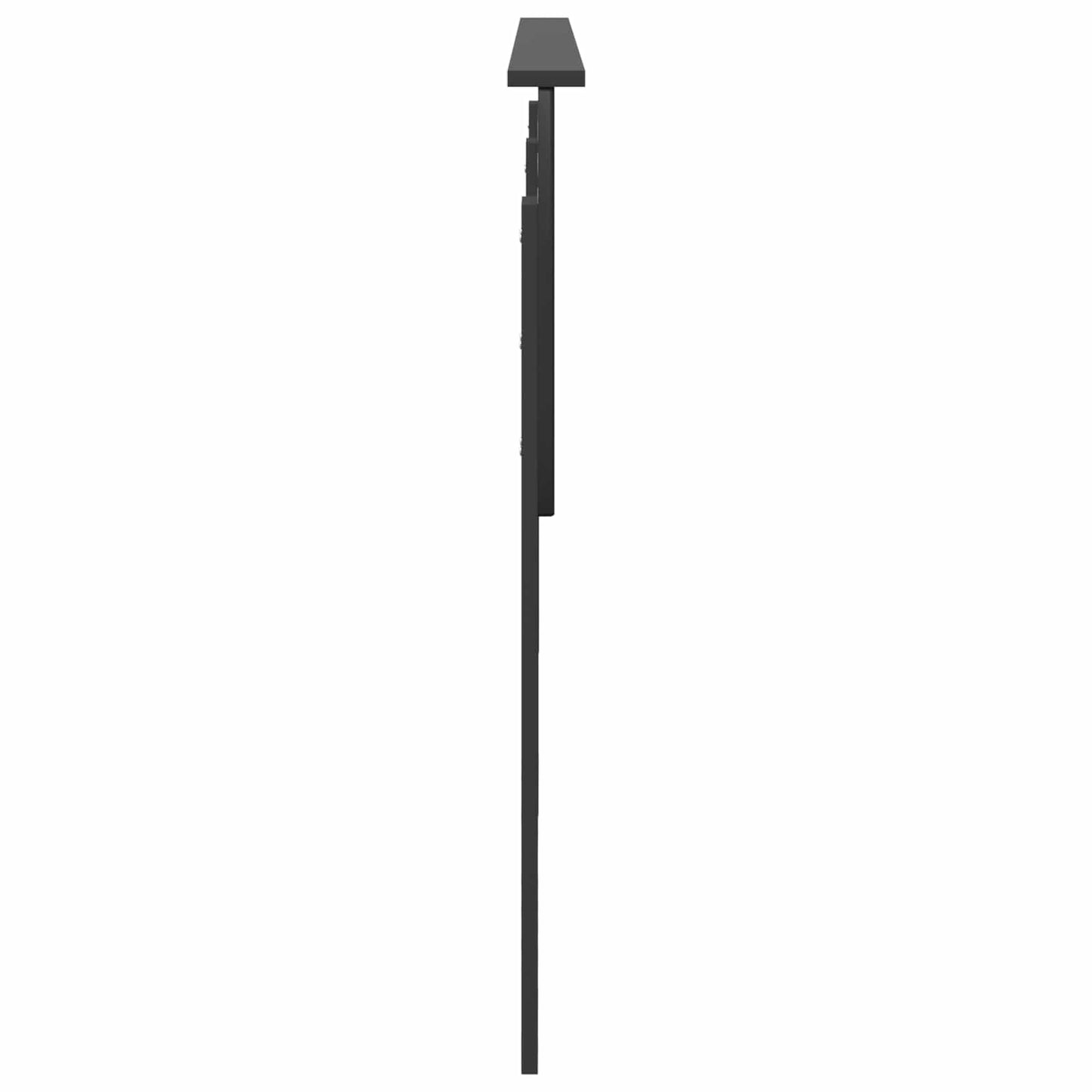 Kopfteil Schwarz Eichen-Optik Holzwerkstoff