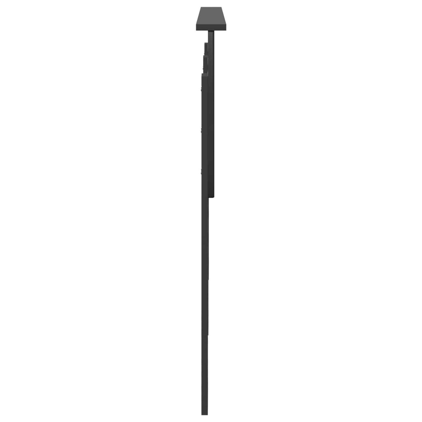 Kopfteil Schwarz Eichen-Optik Holzwerkstoff