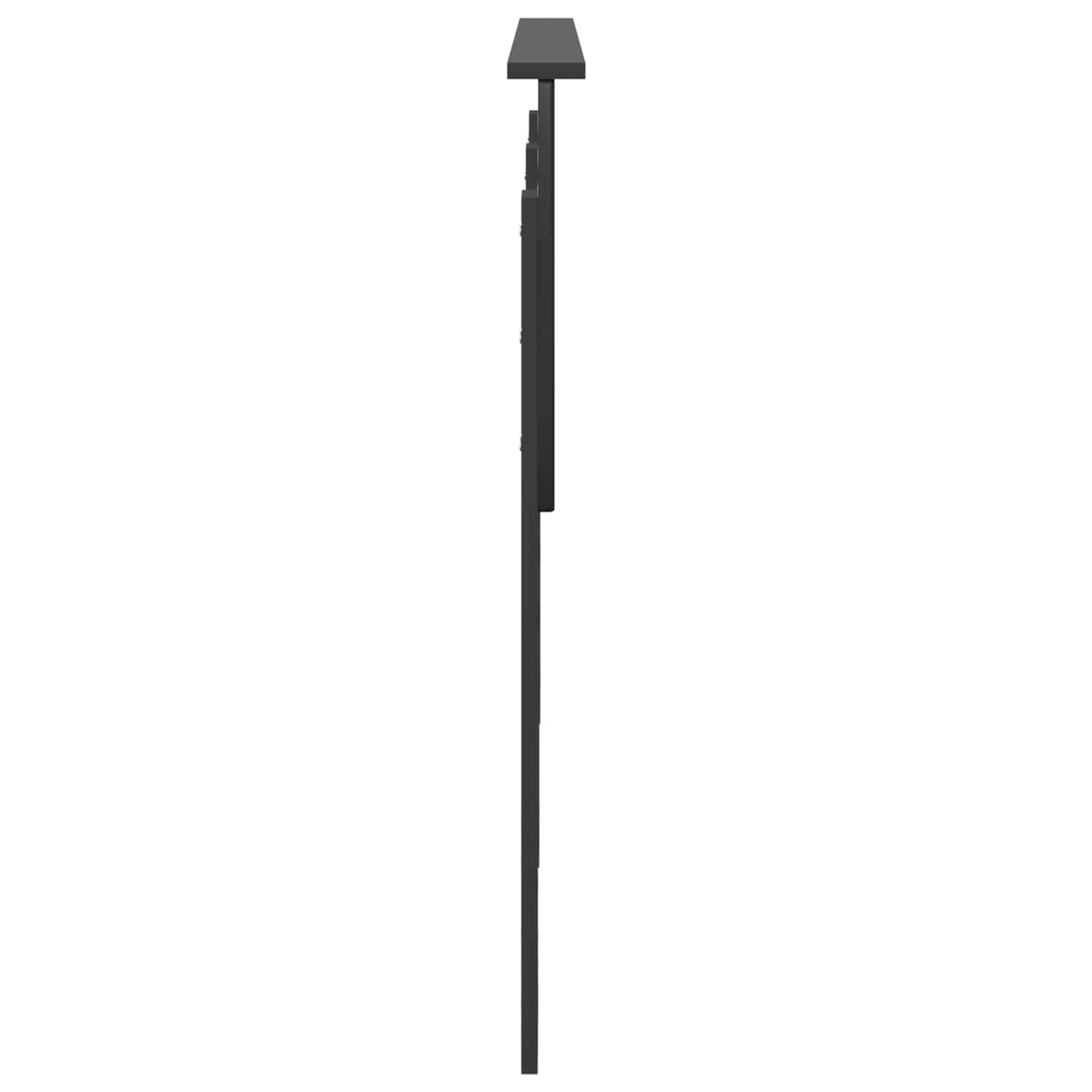 Kopfteil Schwarz Eichen-Optik Holzwerkstoff