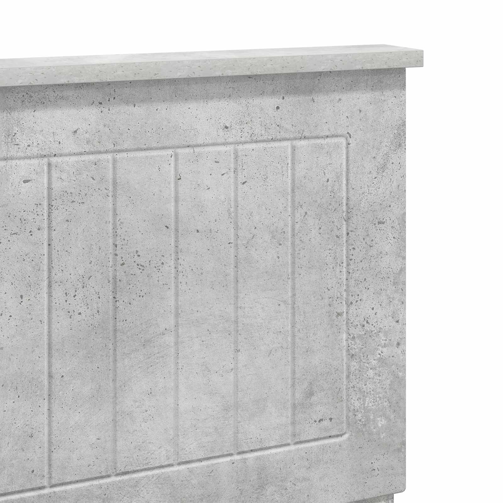 Kopfteil Betongrau Holzwerkstoff