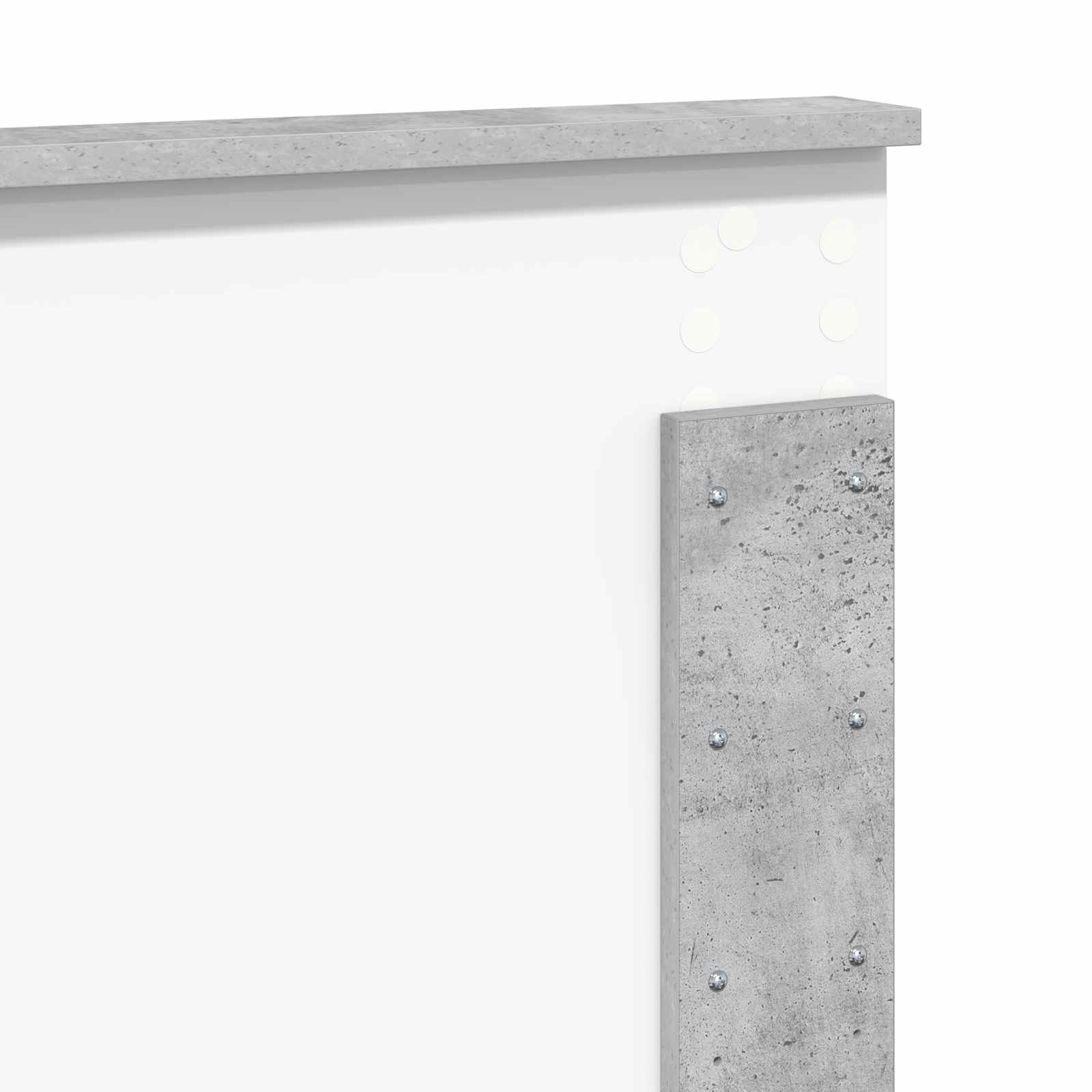Kopfteil Betongrau Holzwerkstoff