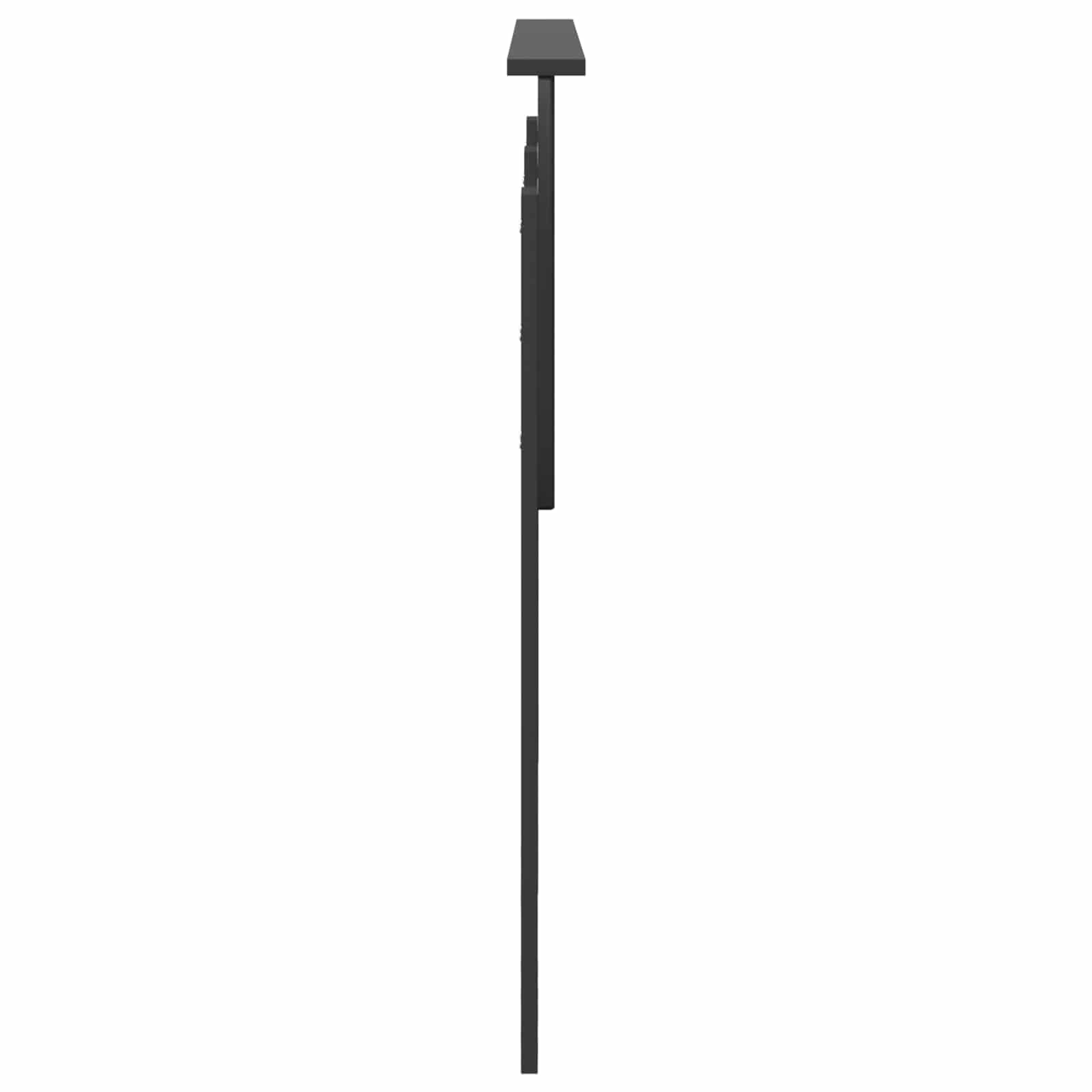 Kopfteil Schwarz Eichen-Optik Holzwerkstoff