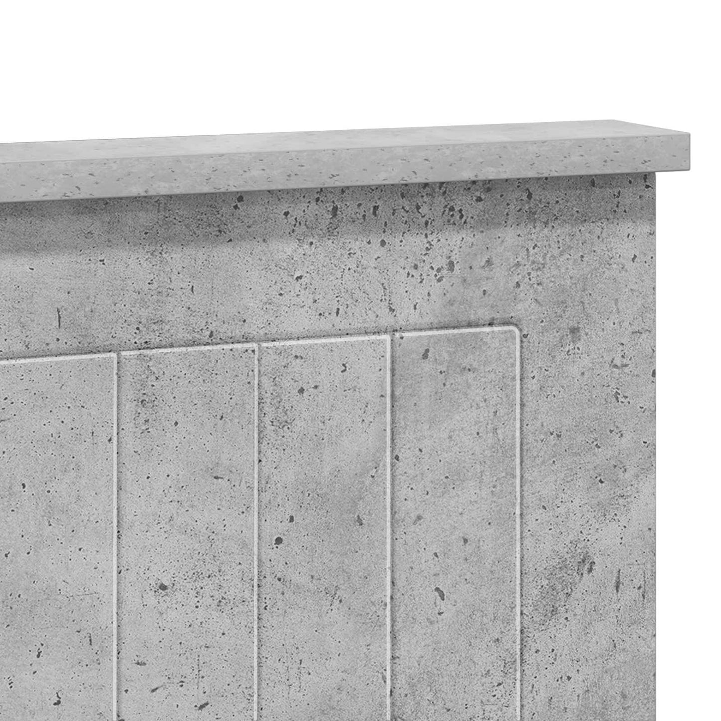 Kopfteil Betongrau Holzwerkstoff