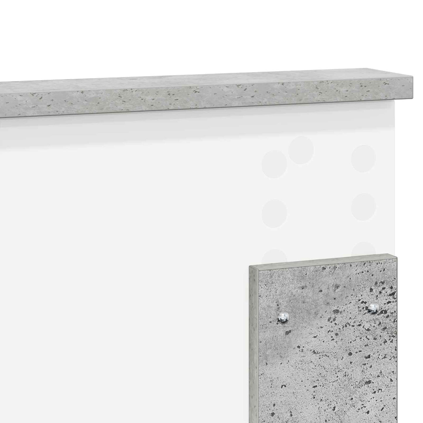 Kopfteil Betongrau Holzwerkstoff