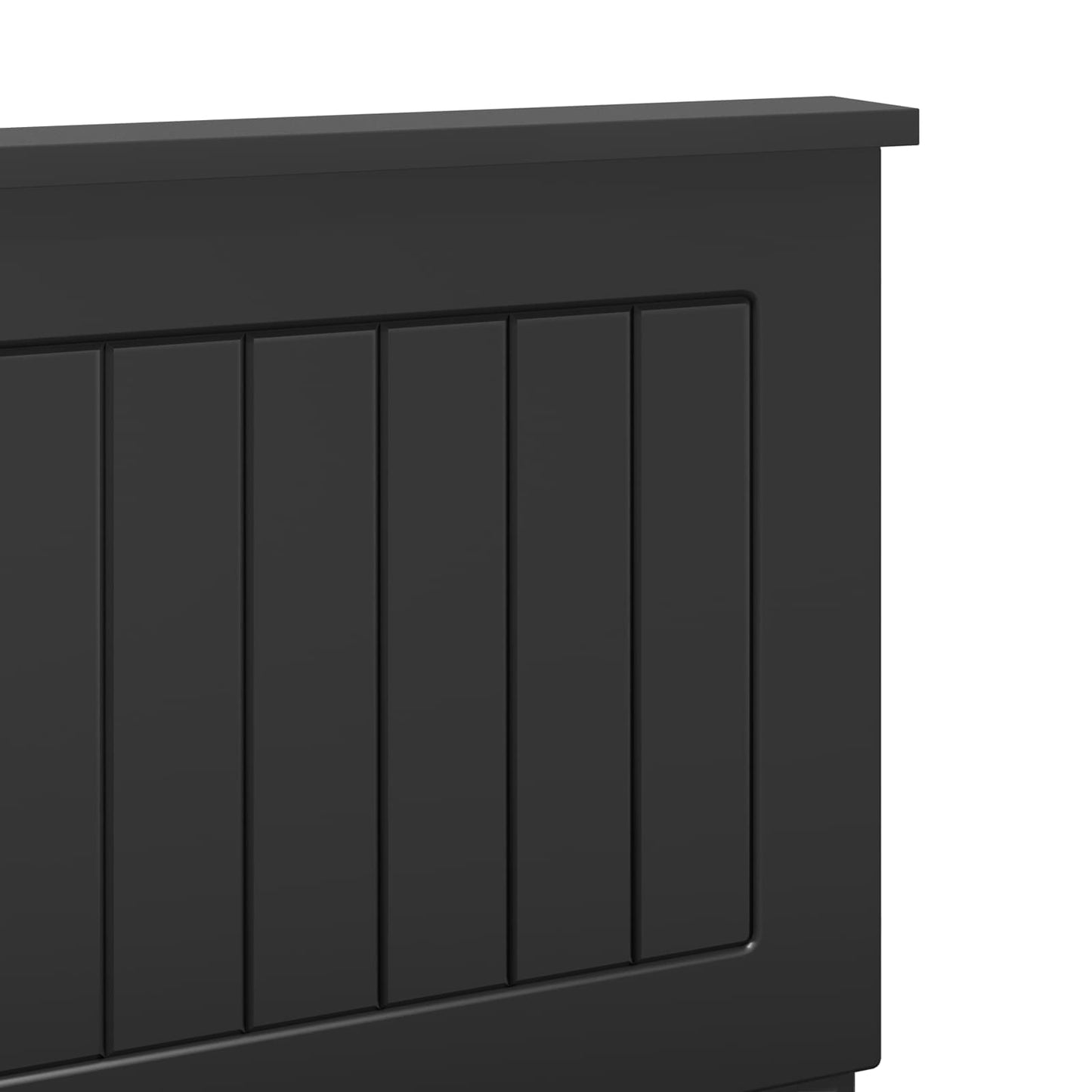 Kopfteil Schwarz Eichen-Optik Holzwerkstoff
