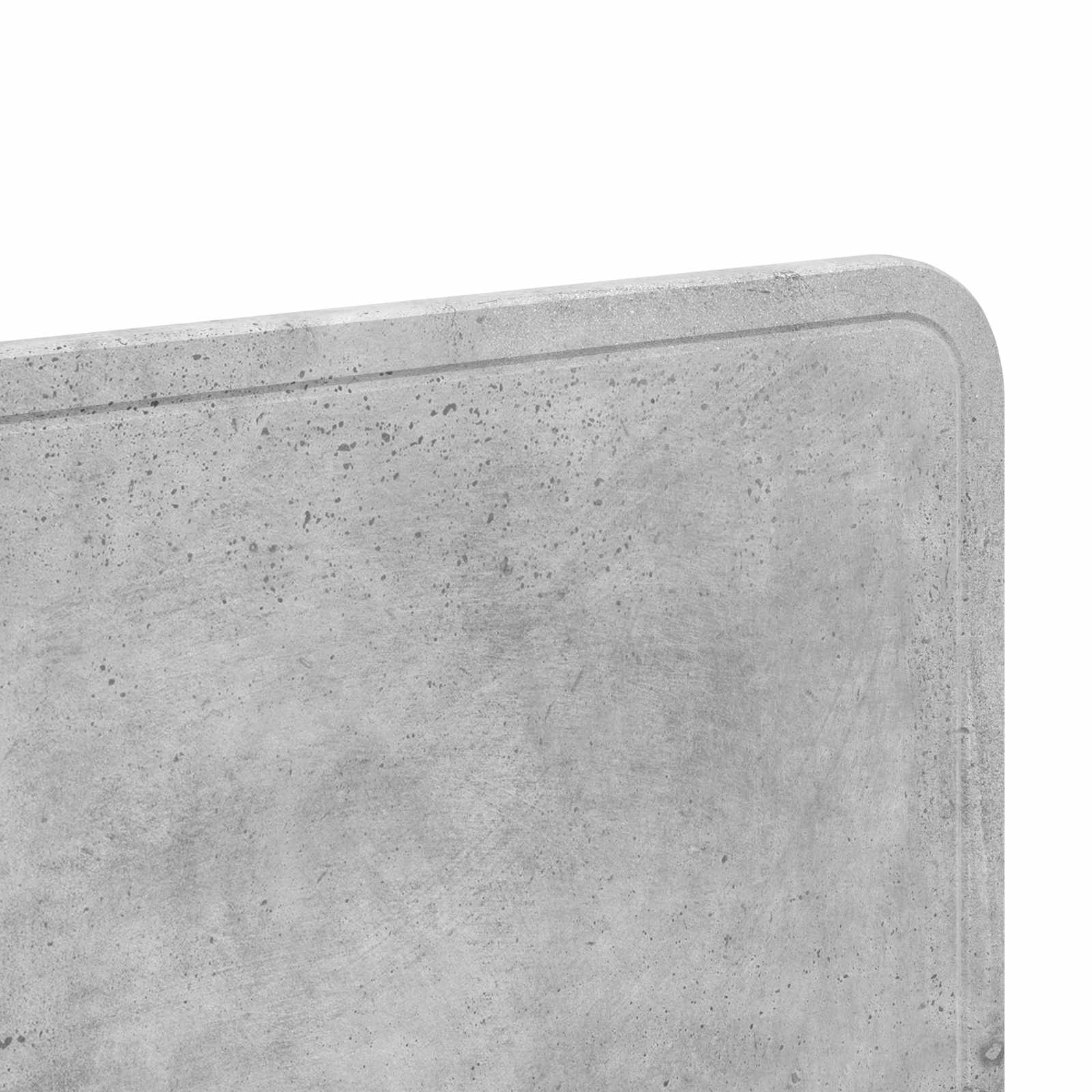 Kopfteil Betongrau Holzwerkstoff