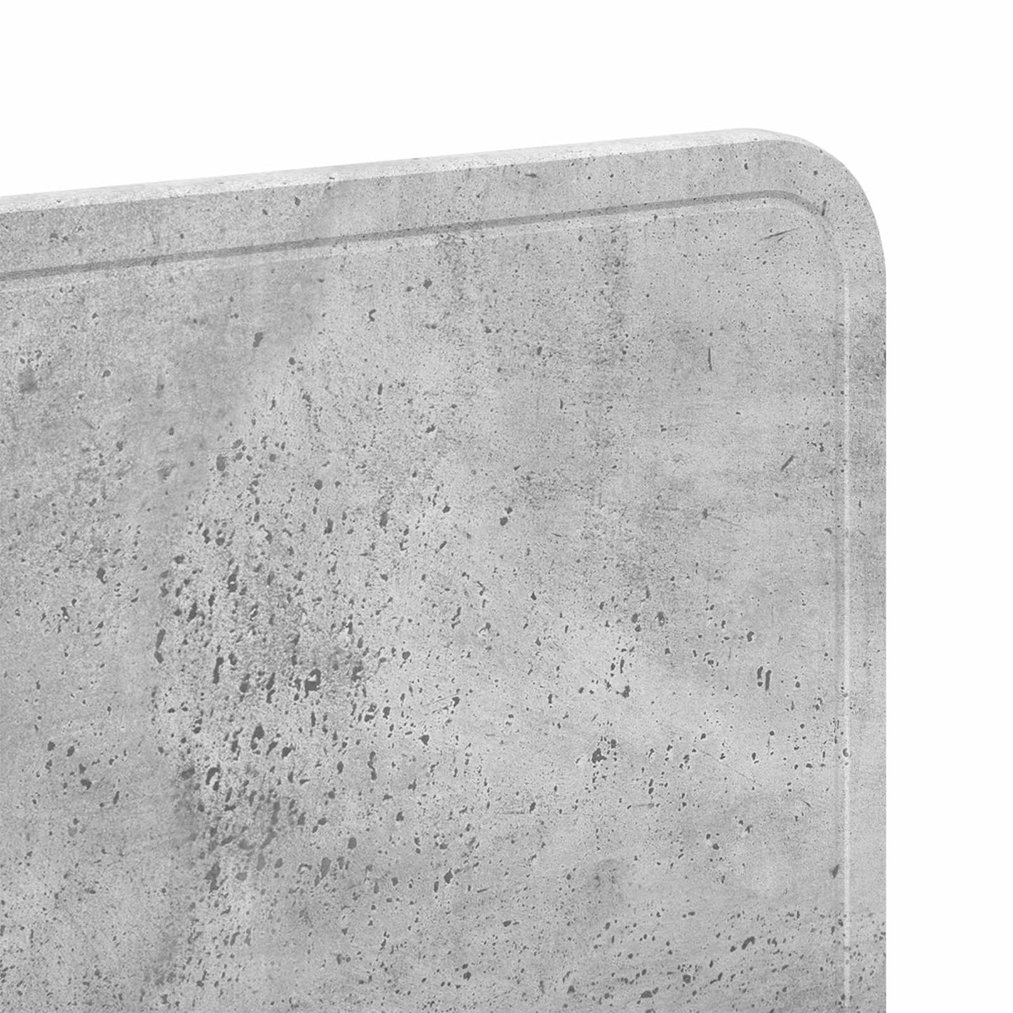 Kopfteil Betongrau Holzwerkstoff