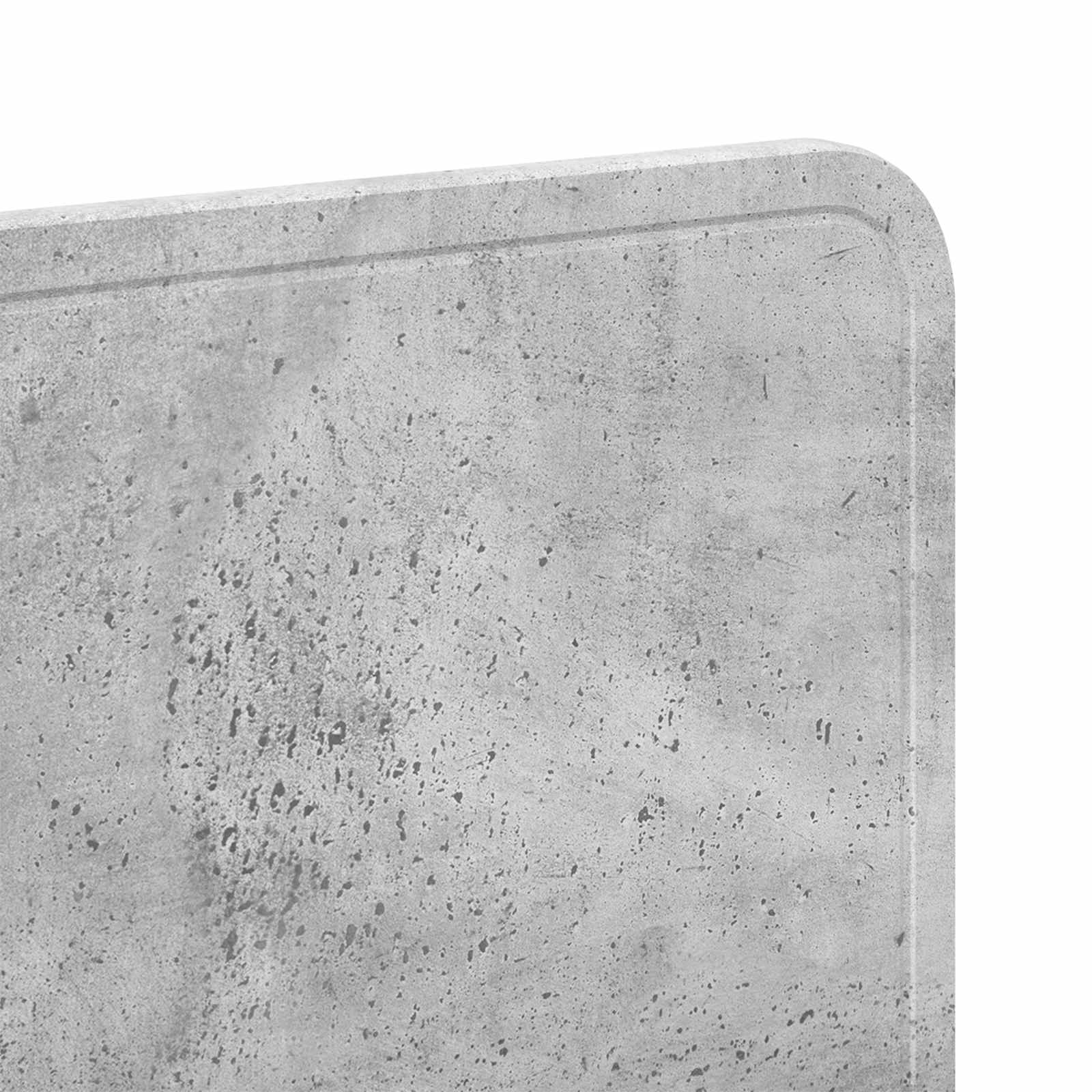 Kopfteil Betongrau Holzwerkstoff
