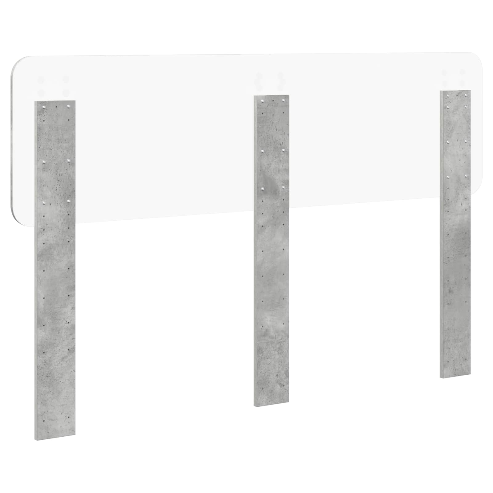 Kopfteil Betongrau Holzwerkstoff