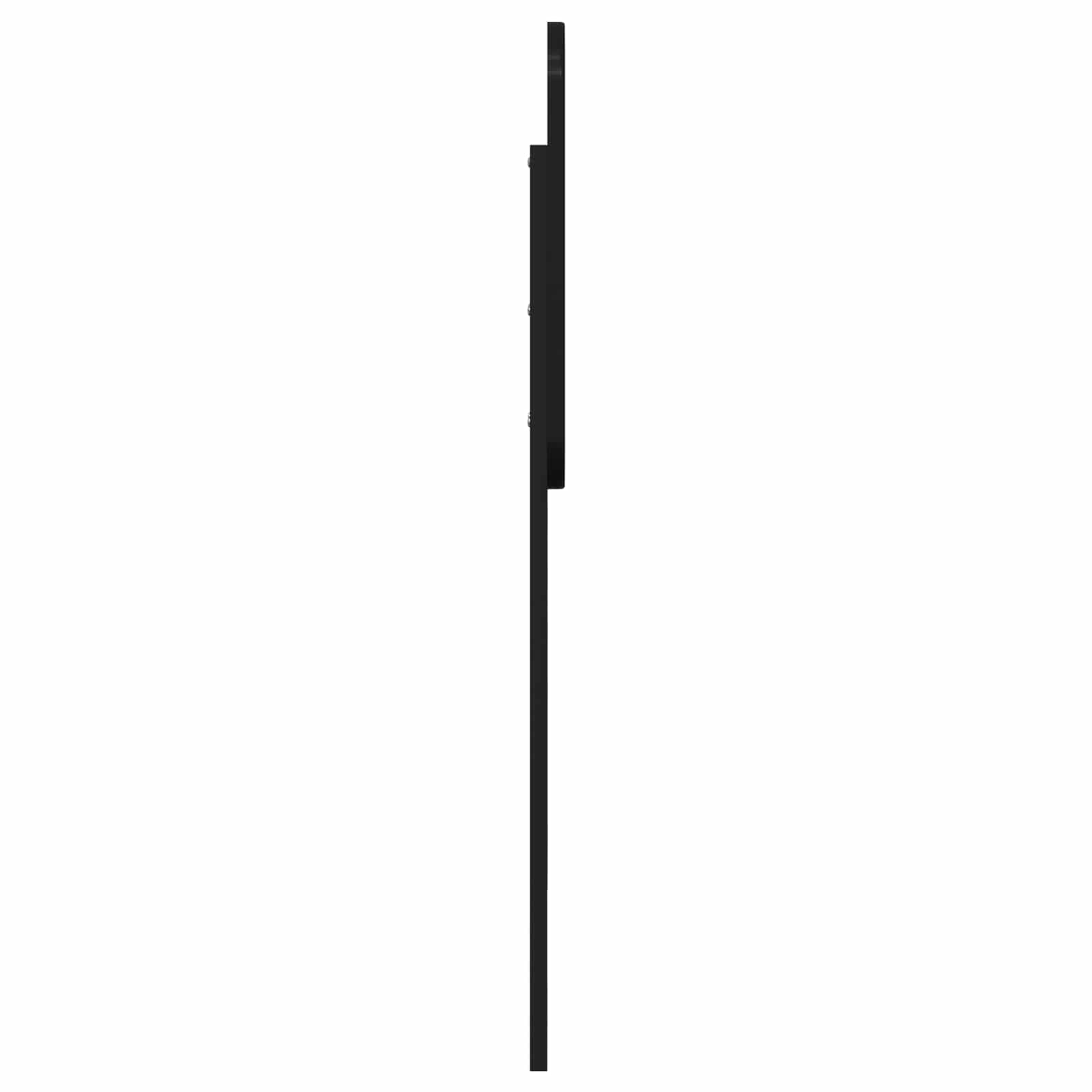 Kopfteil Schwarz Eichen-Optik Holzwerkstoff