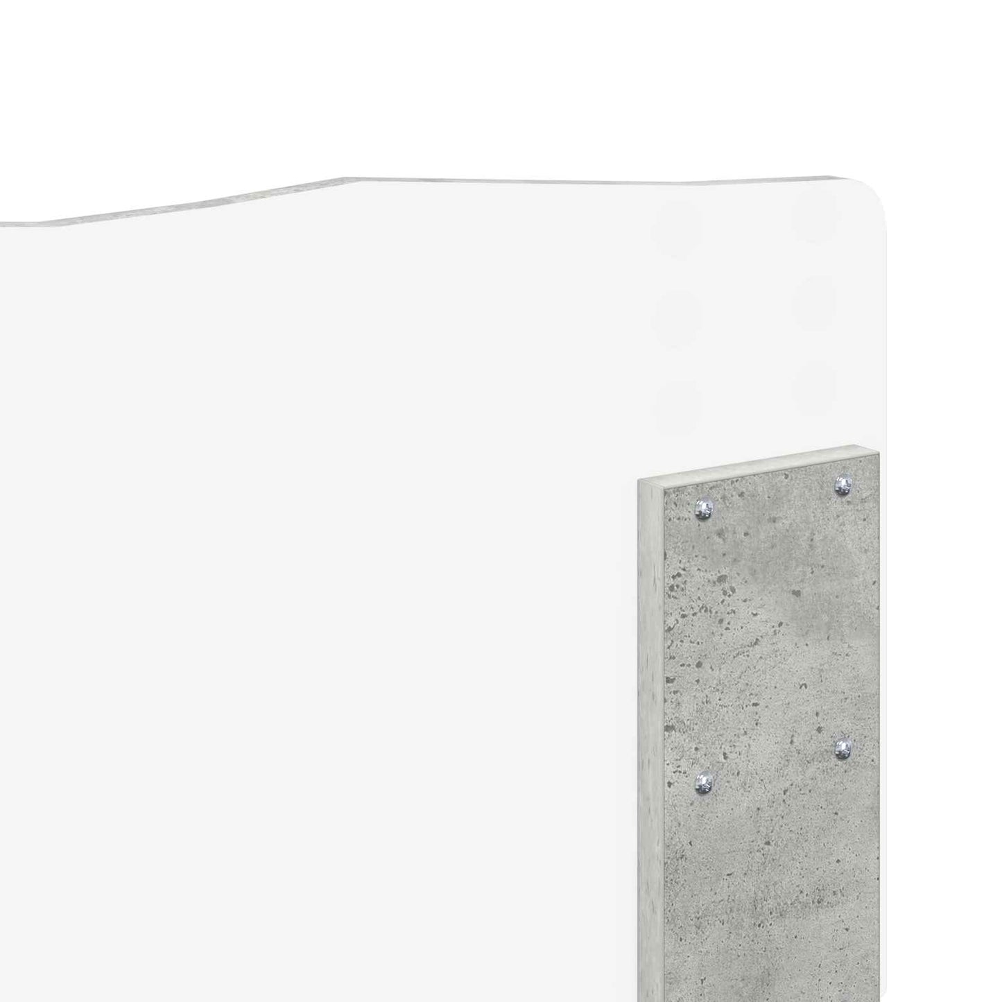 Kopfteil Beton Grau Holzwerkstoff