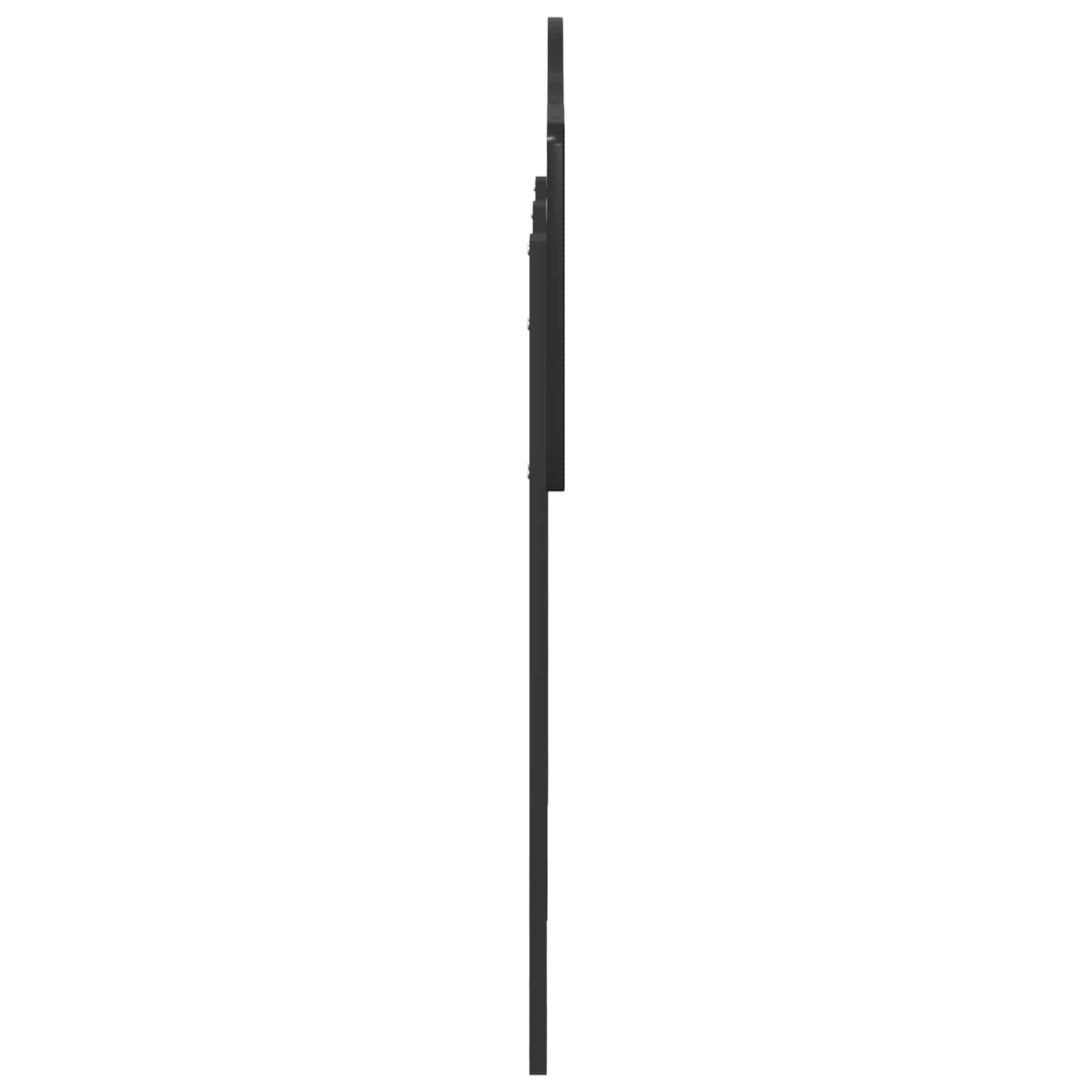 Kopfteil Schwarz Eichen-Optik Holzwerkstoff