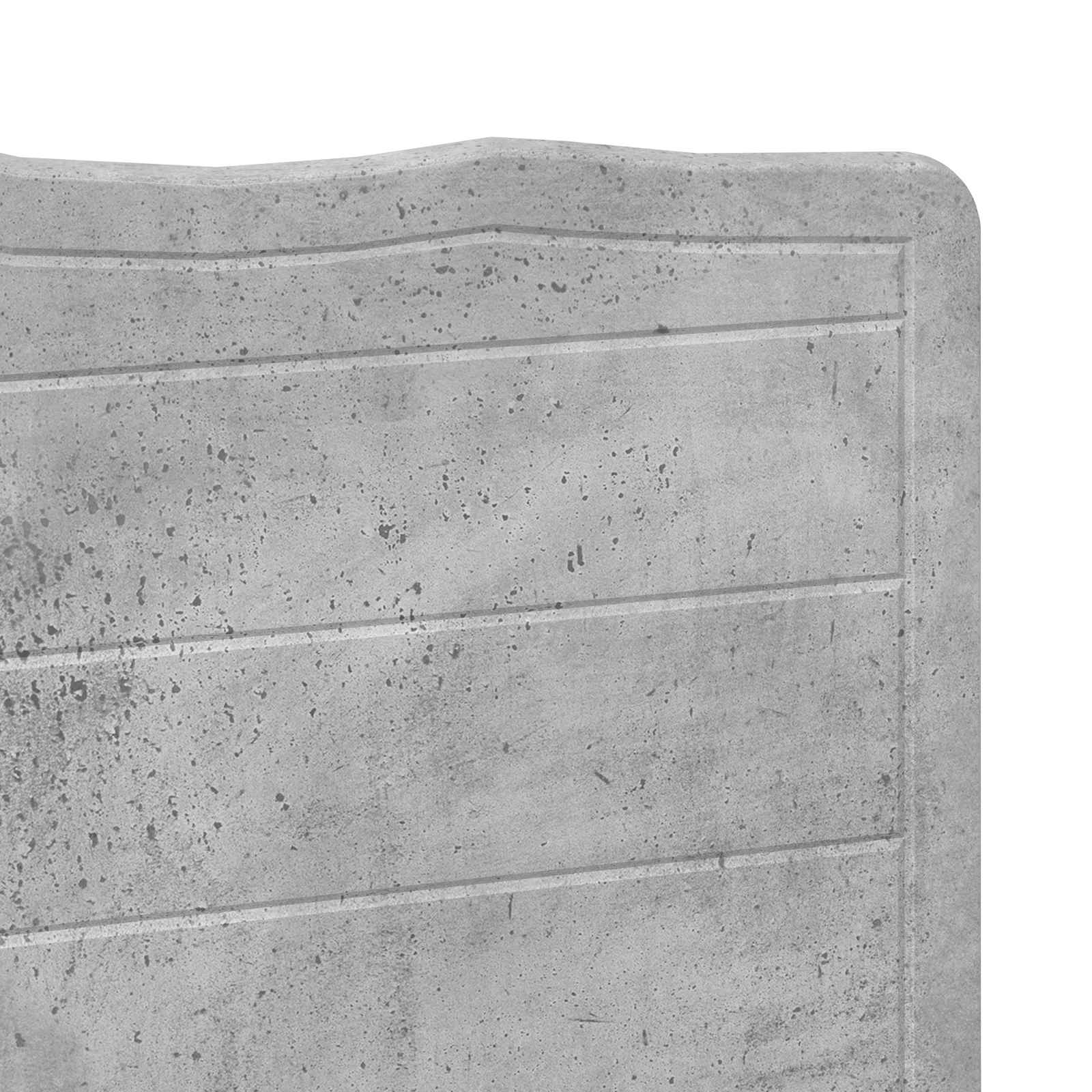 Kopfteil Beton Grau Holzwerkstoff