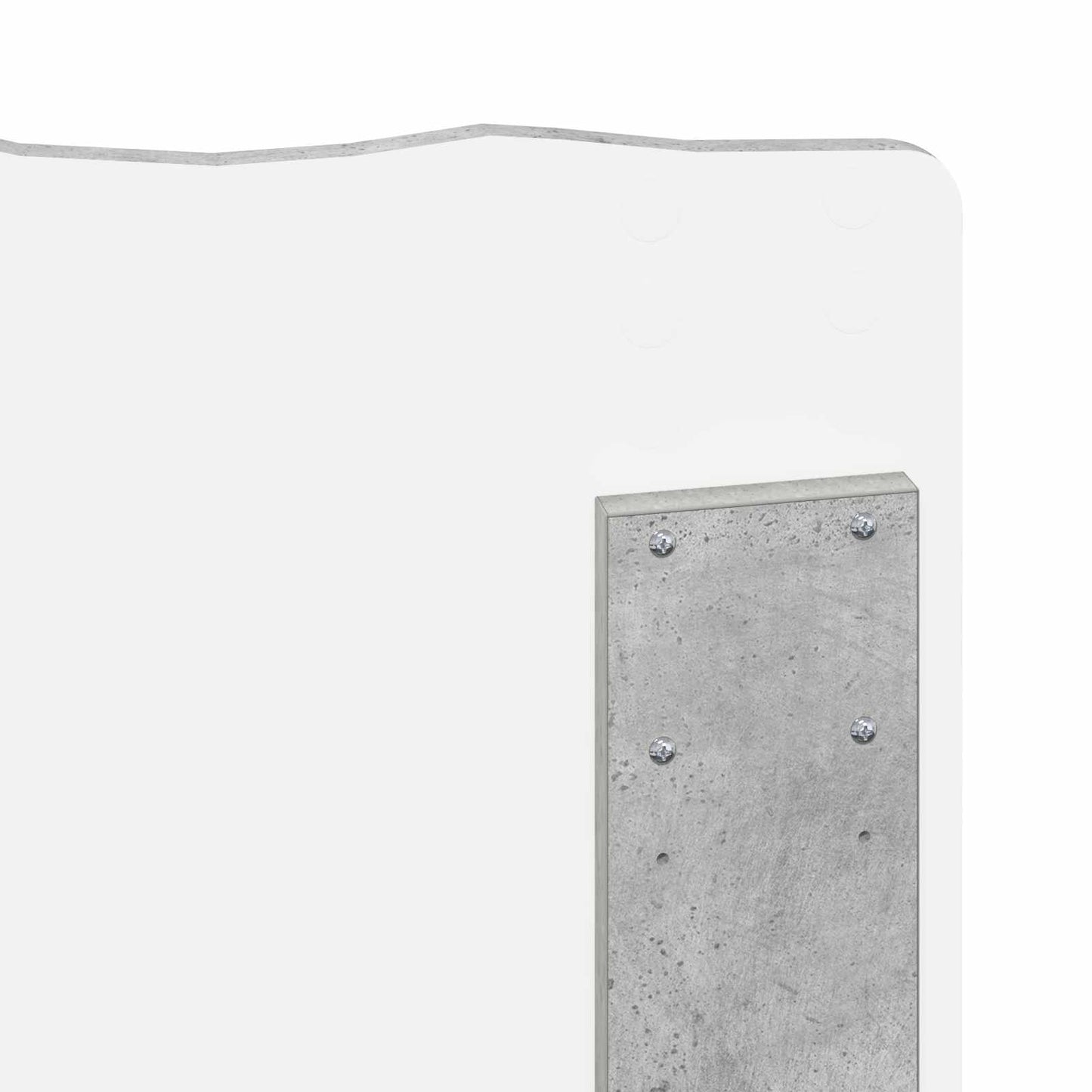 Kopfteil Beton Grau Holzwerkstoff