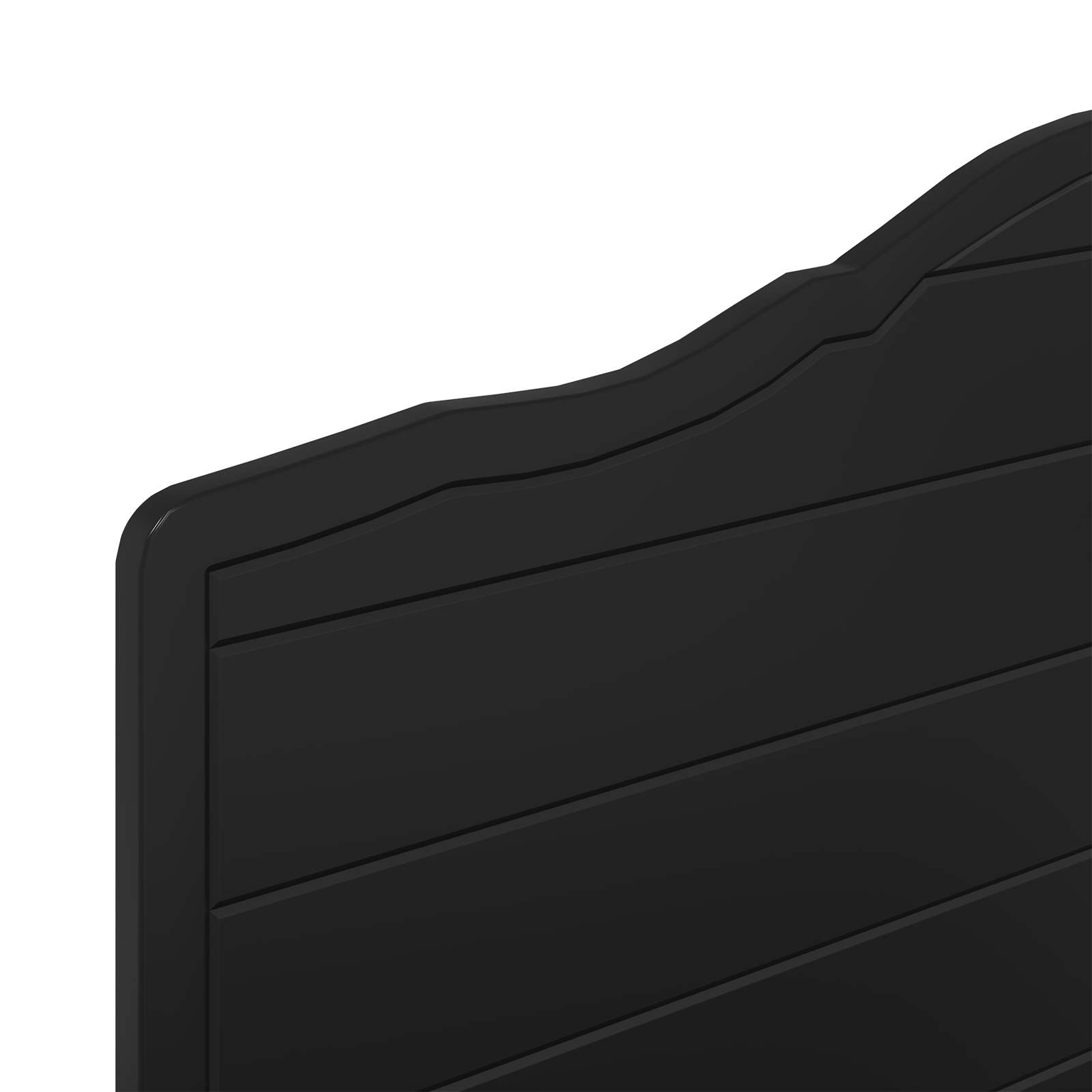 Kopfteil Schwarz Eichen-Optik Holzwerkstoff