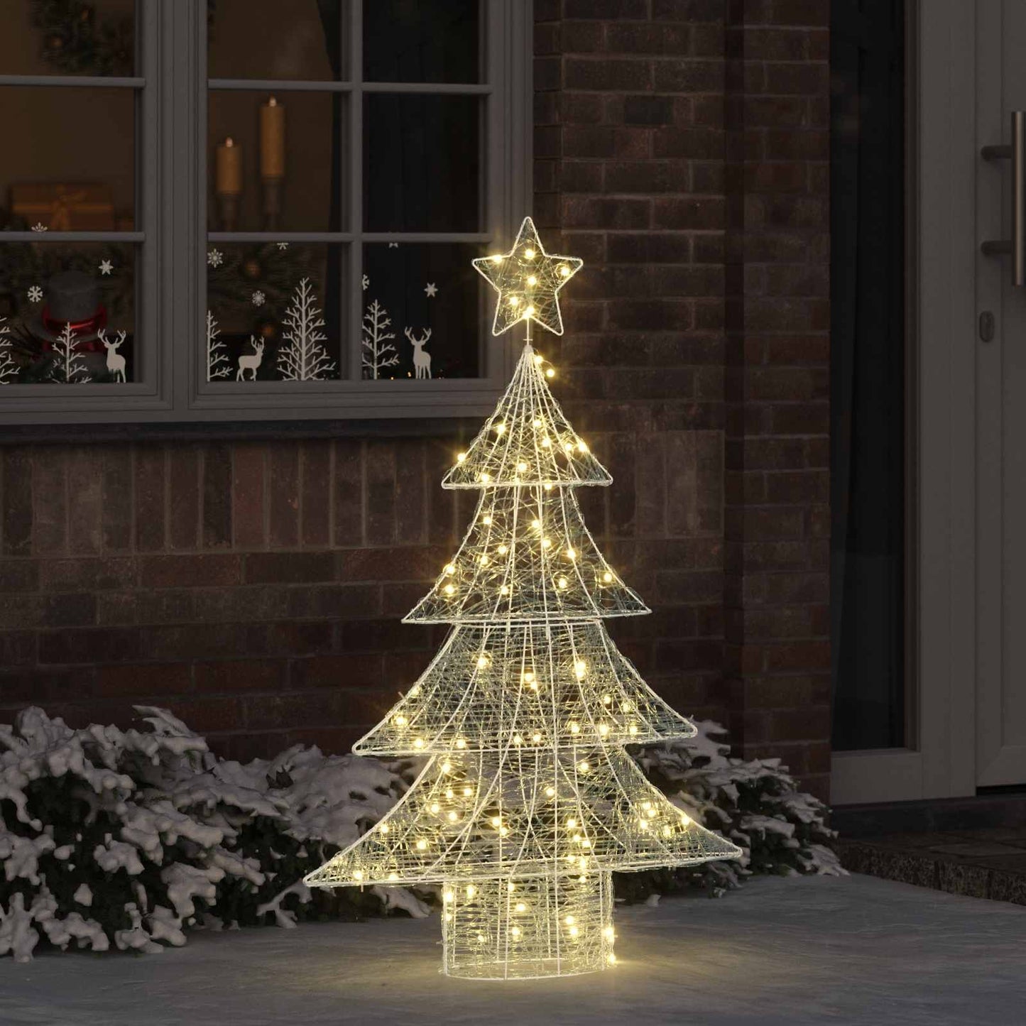 Weihnachtsbaum 100 LEDs Warmweiß 120 cm Acryl