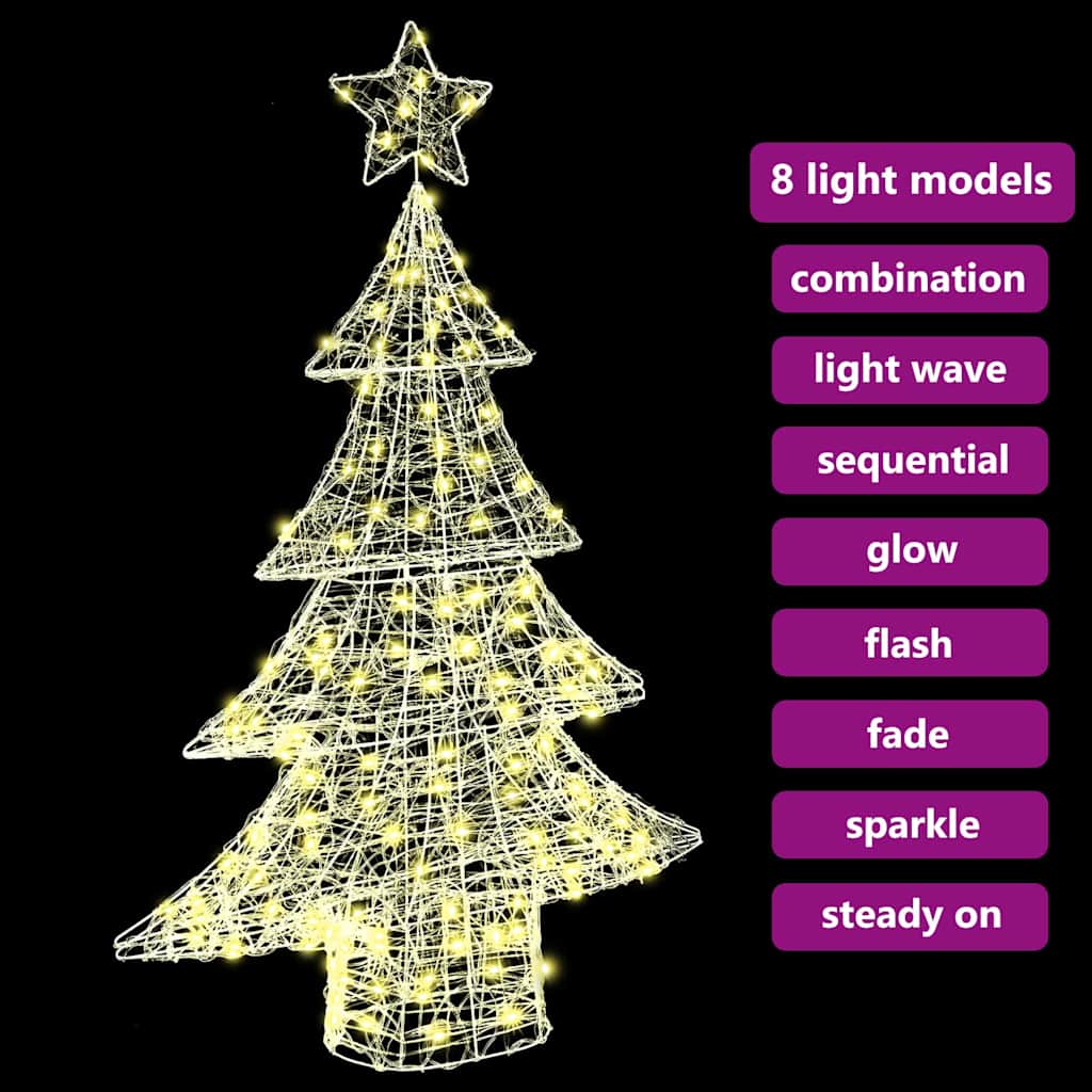 Weihnachtsbaum 100 LEDs Warmweiß 120 cm Acryl