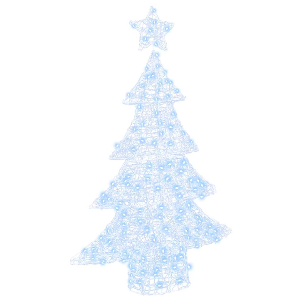 Weihnachtsbaum 100 LEDs Kaltweiß 120 cm Acryl
