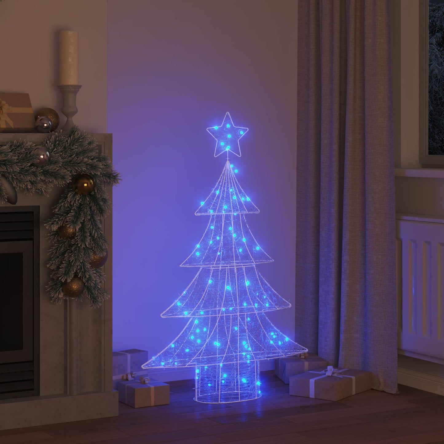 Weihnachtsbaum 100 LEDs Blau 120 cm Acryl