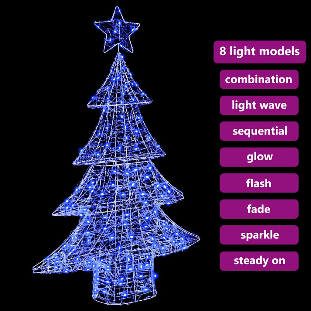 Weihnachtsbaum 100 LEDs Blau 120 cm Acryl