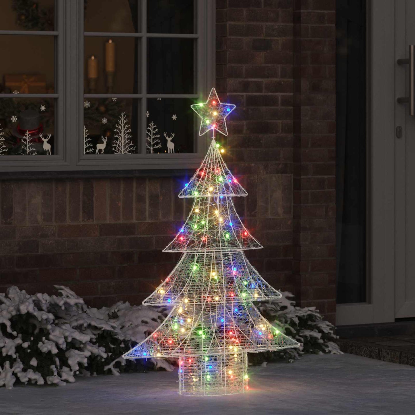 Weihnachtsbaum 100 LEDs Mehrfarbig 120 cm Acryl