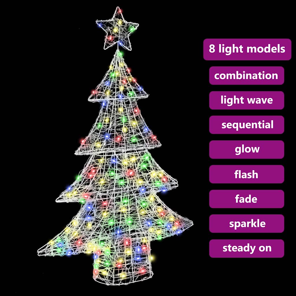 Weihnachtsbaum 100 LEDs Mehrfarbig 120 cm Acryl