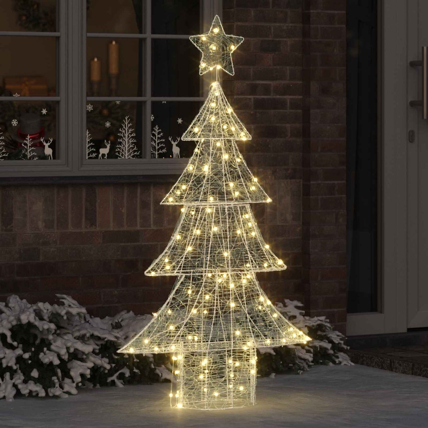 Weihnachtsbaum 160 LEDs Warmweiß 150 cm Acryl