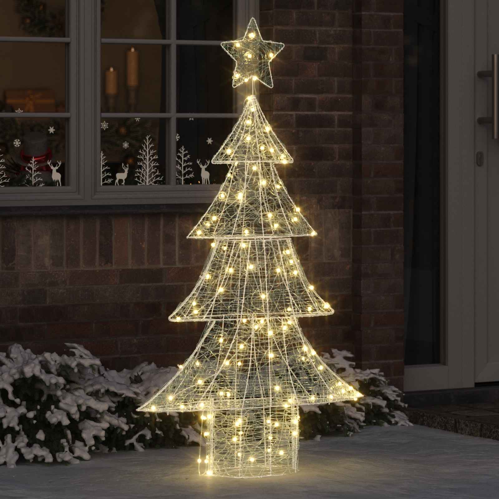 Weihnachtsbaum 160 LEDs Warmweiß 150 cm Acryl