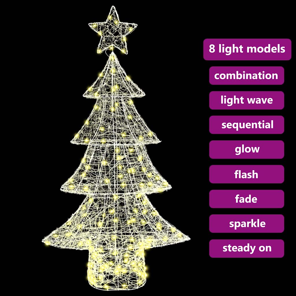 Weihnachtsbaum 160 LEDs Warmweiß 150 cm Acryl