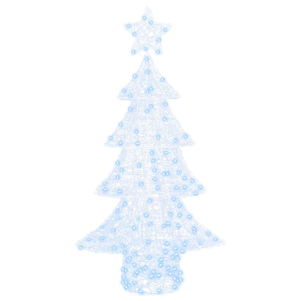 Weihnachtsbaum 160 LEDs Kaltweiß 150 cm Acryl
