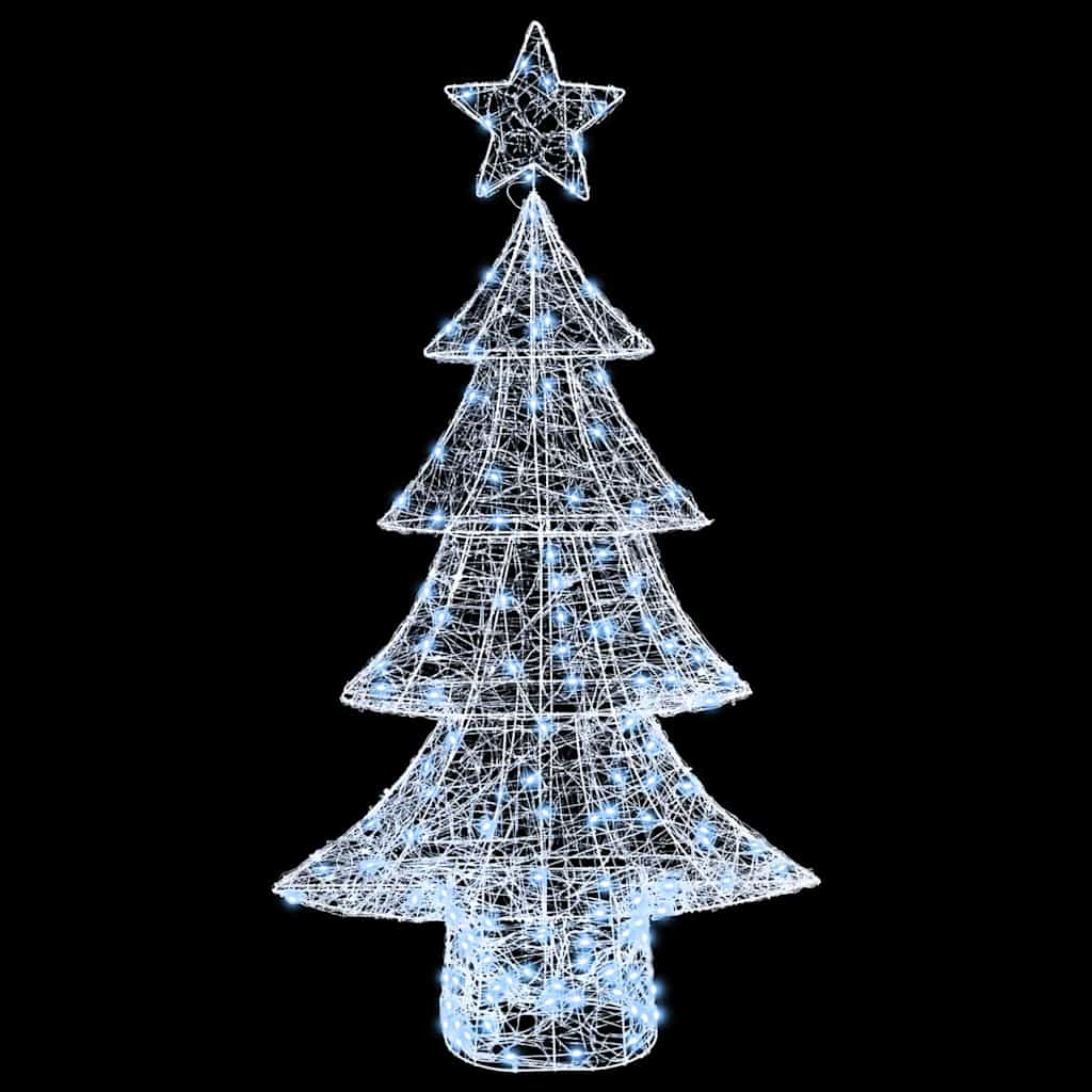 Weihnachtsbaum 160 LEDs Kaltweiß 150 cm Acryl