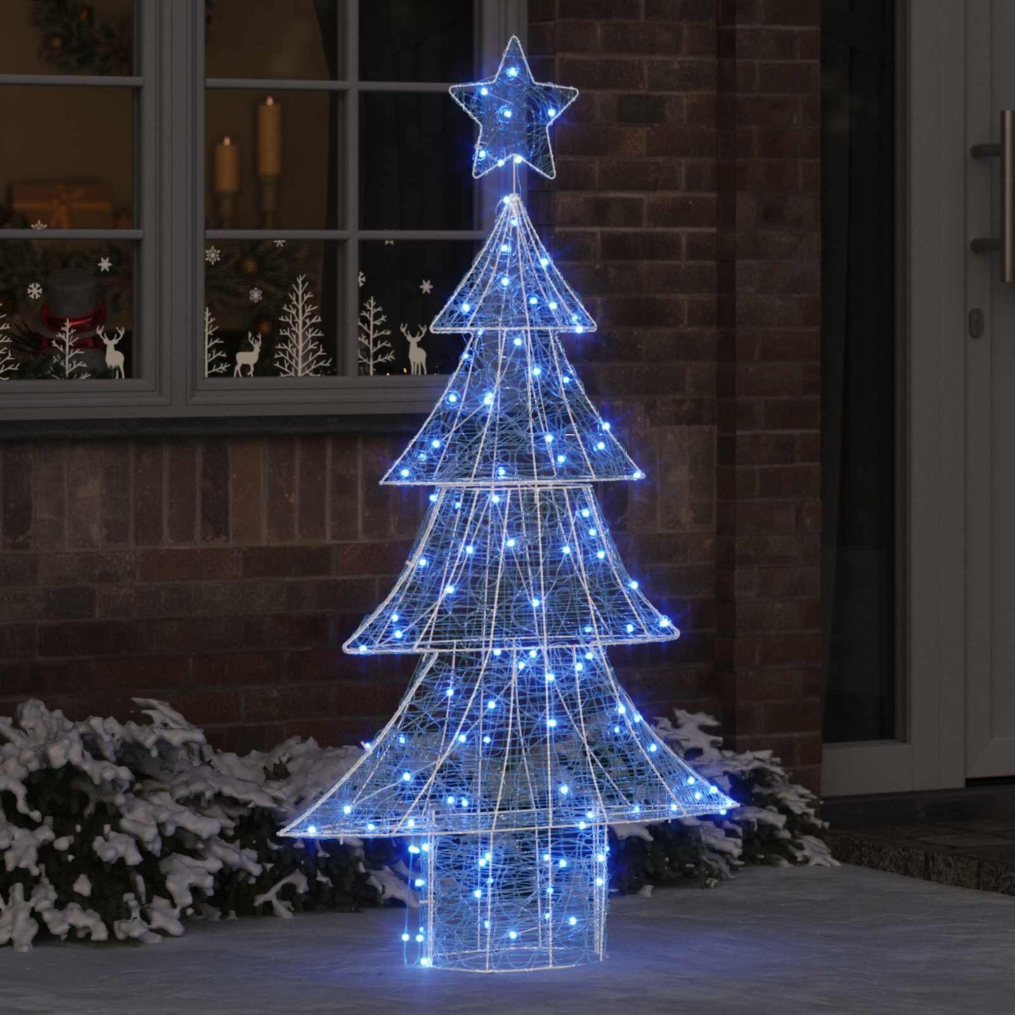 Weihnachtsbaum 160 LEDs Blau 150 cm Acryl