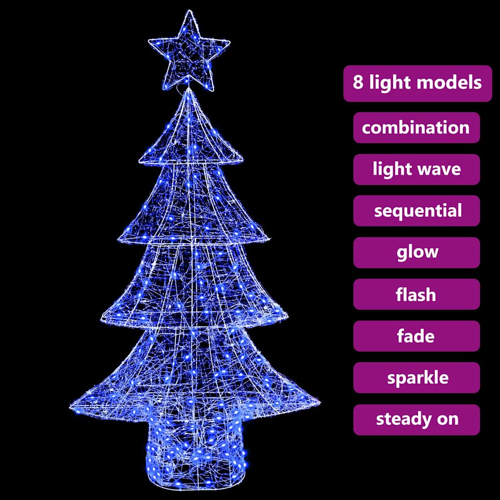 Weihnachtsbaum 160 LEDs Blau 150 cm Acryl