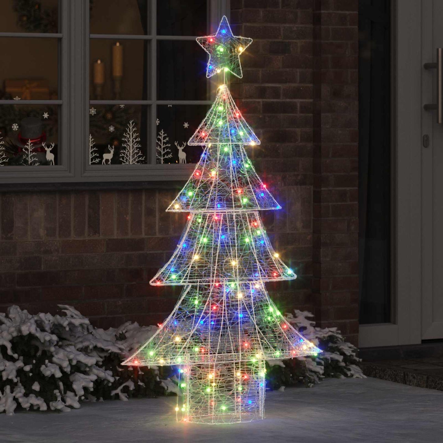 Weihnachtsbaum 160 LEDs Mehrfarbig 150 cm Acryl