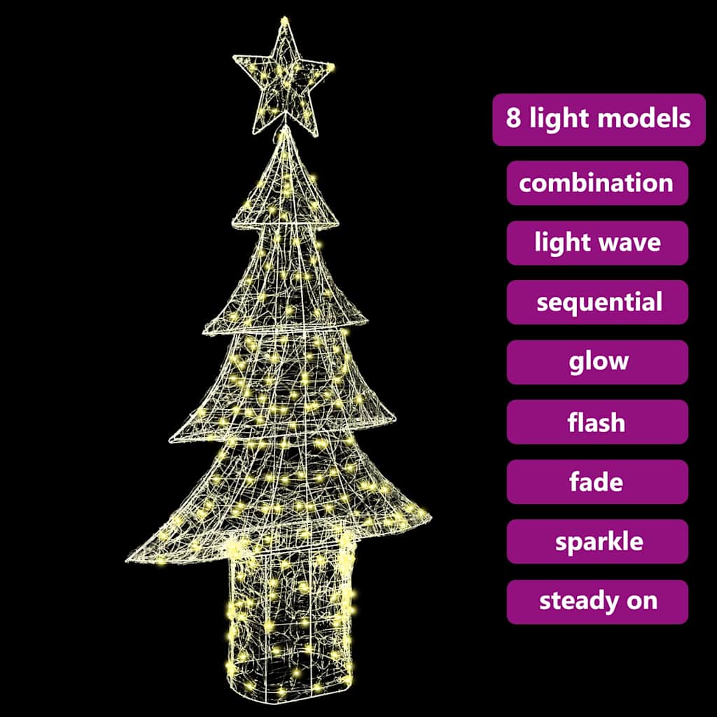 Weihnachtsbaum 240 LEDs Warmweiß 150 cm Acryl