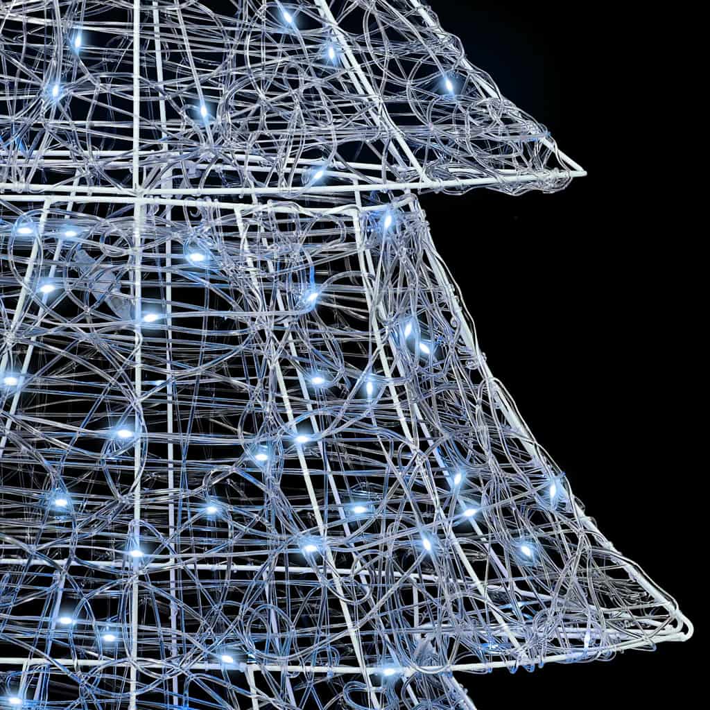 Weihnachtsbaum 240 LEDs Kaltweiß 180 cm Acryl