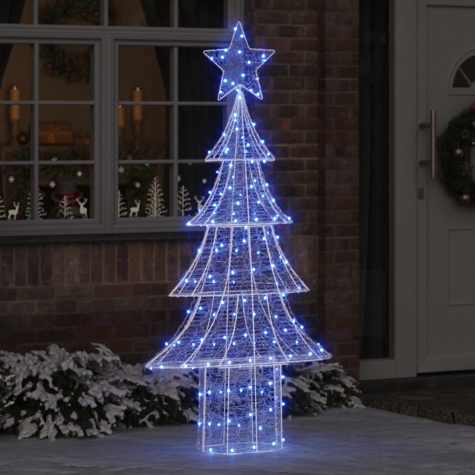 Weihnachtsbaum 240 LEDs Blau 180 cm Acryl