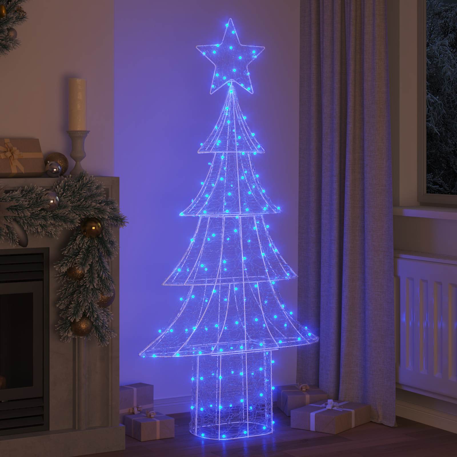 Weihnachtsbaum 240 LEDs Blau 180 cm Acryl