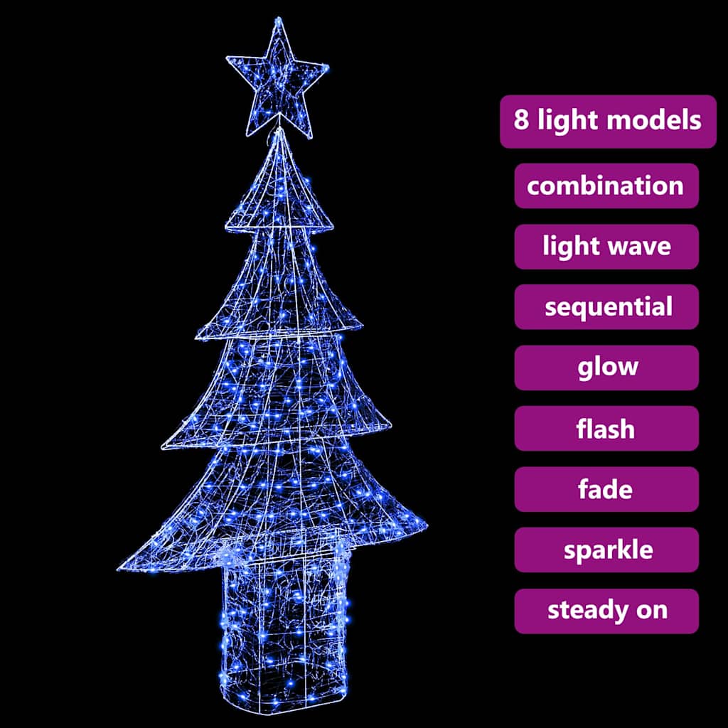 Weihnachtsbaum 240 LEDs Blau 180 cm Acryl