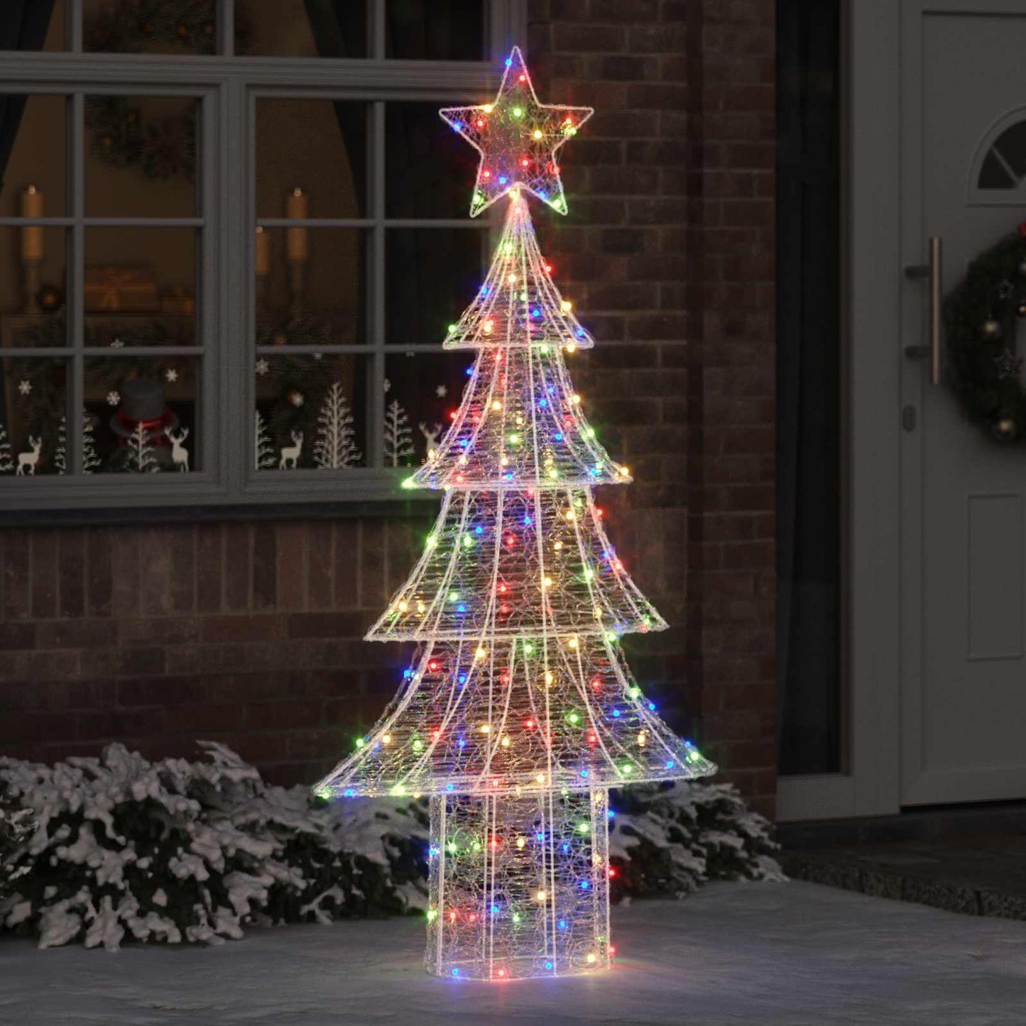 Weihnachtsbaum 240 LEDs Mehrfarbig 180 cm Acryl
