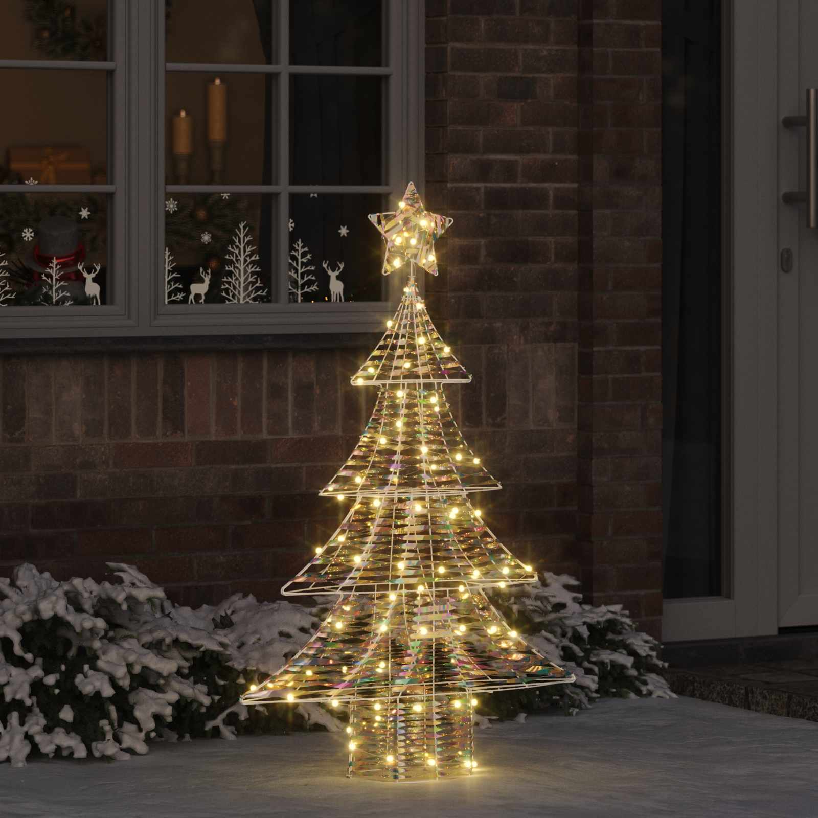 Weihnachtsbaum 120 LEDs Warmweiß 120,5 cm PET