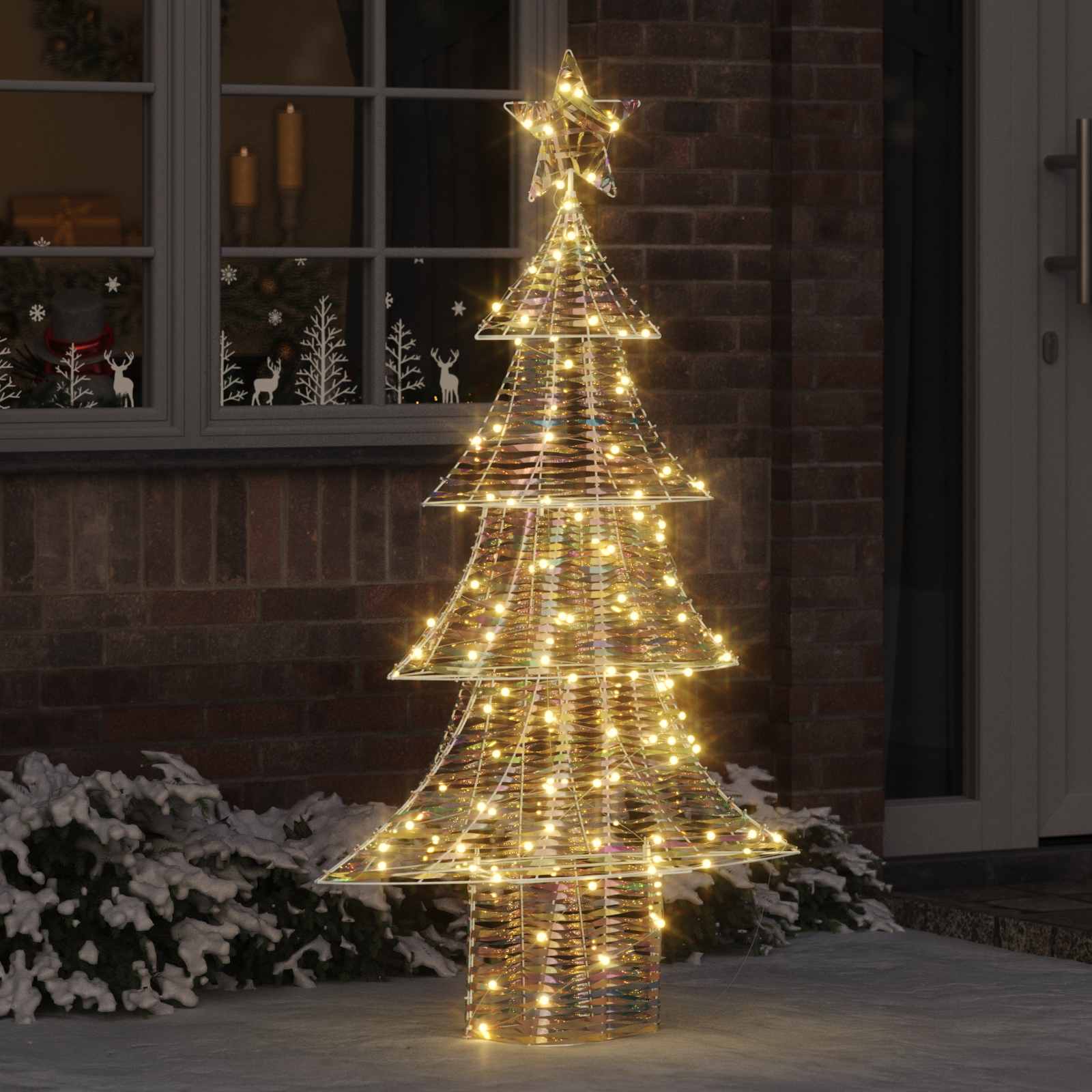 Weihnachtsbaum 160 LEDs Warmweiß 150 cm PET