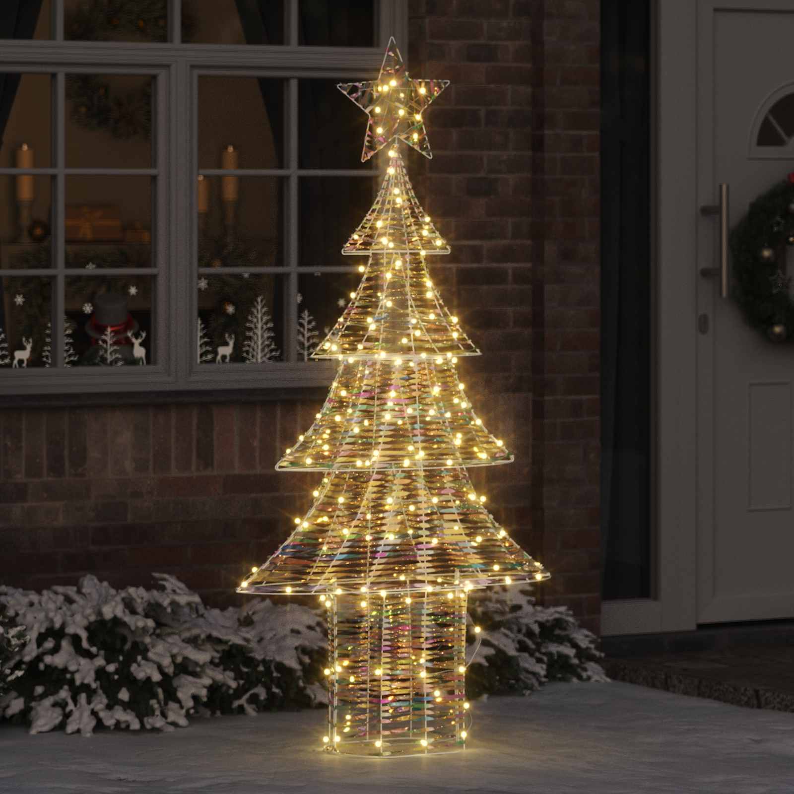 Weihnachtsbaum 240 LEDs Warmweiß 181 cm PET