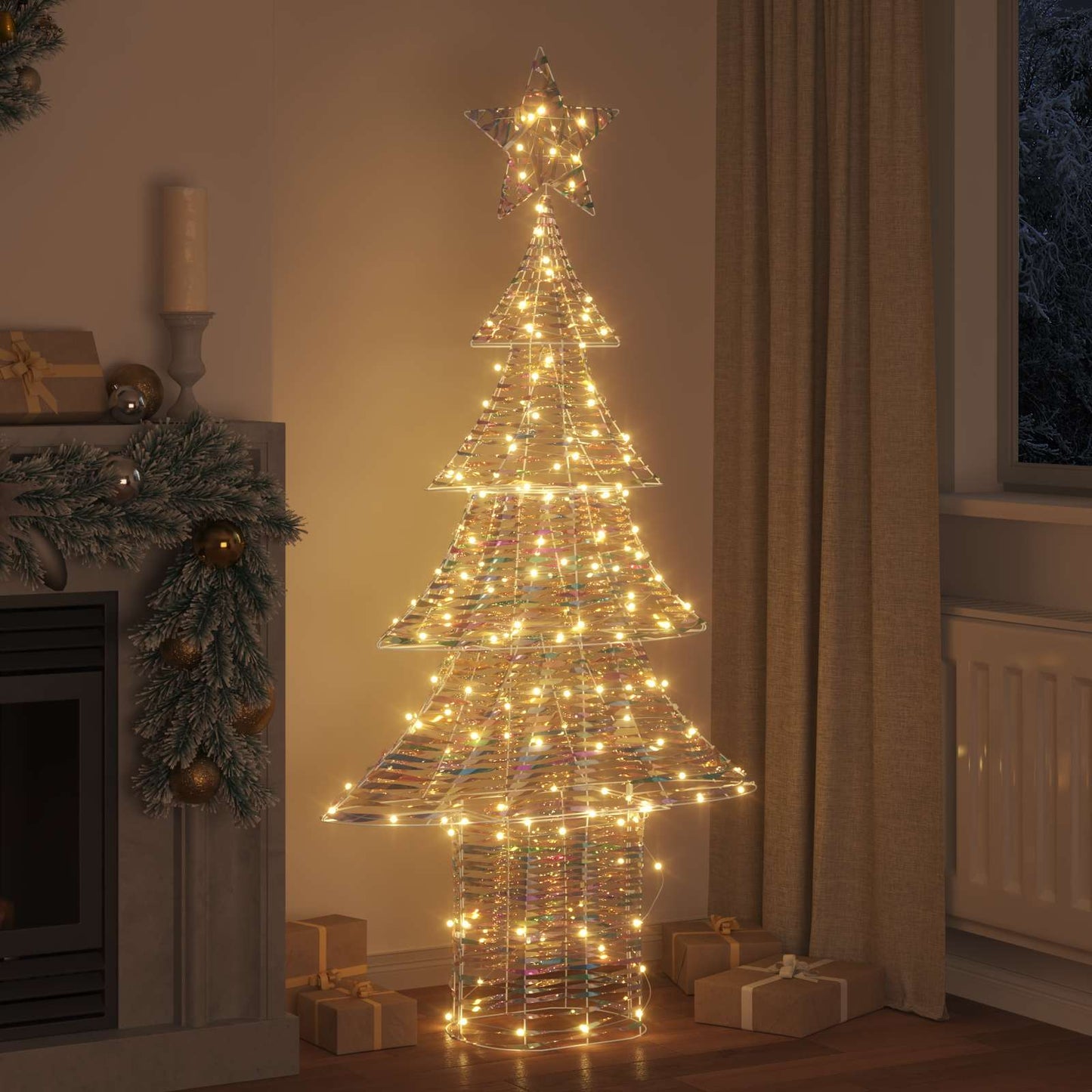 Weihnachtsbaum 240 LEDs Warmweiß 181 cm PET