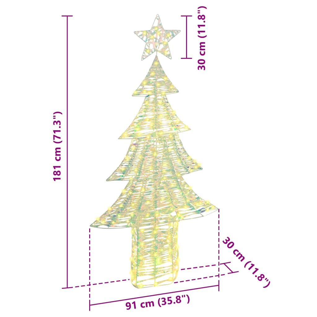 Weihnachtsbaum 240 LEDs Warmweiß 181 cm PET