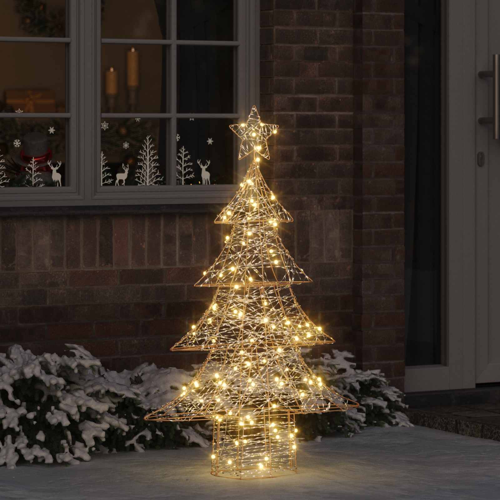 Weihnachtsbaum 120 LEDs Warmweiß 120,5 cm PET