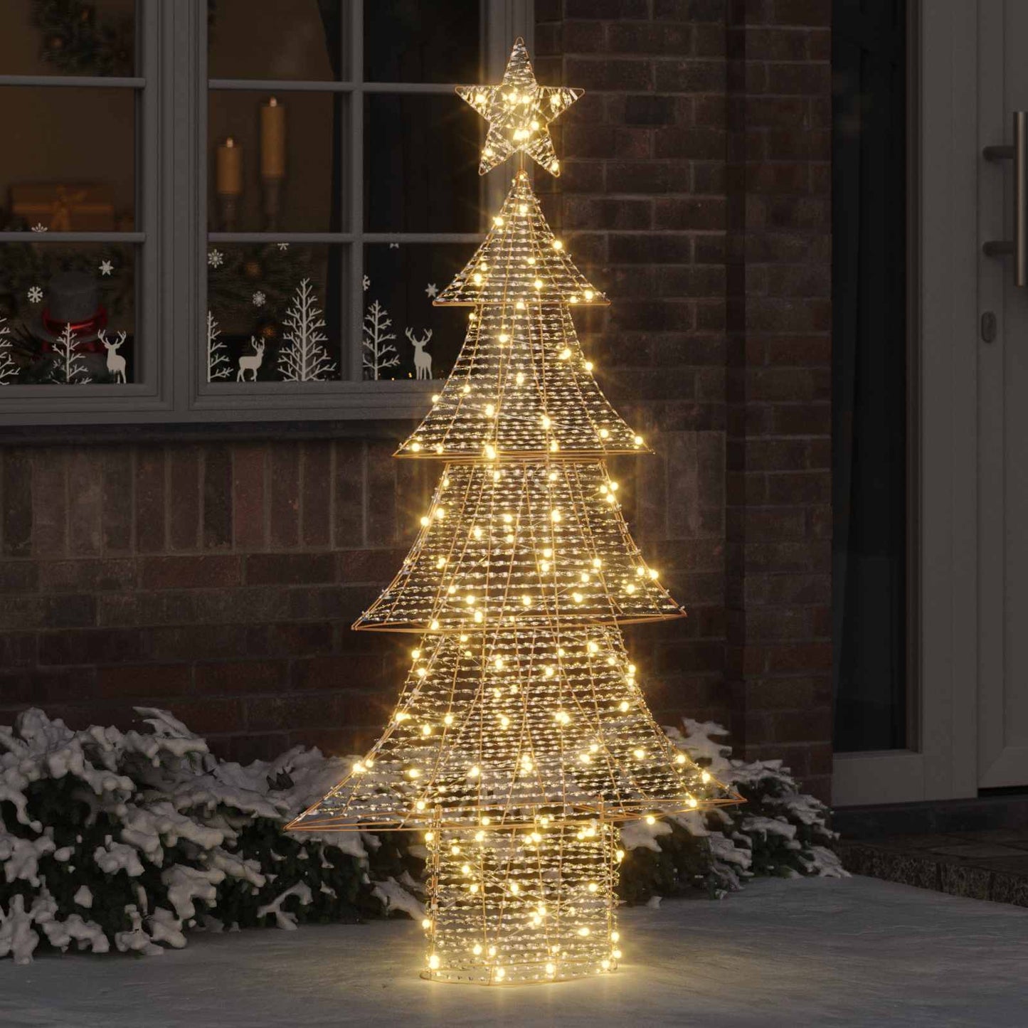 Weihnachtsbaum 160 LEDs Warmweiß 151 cm PET