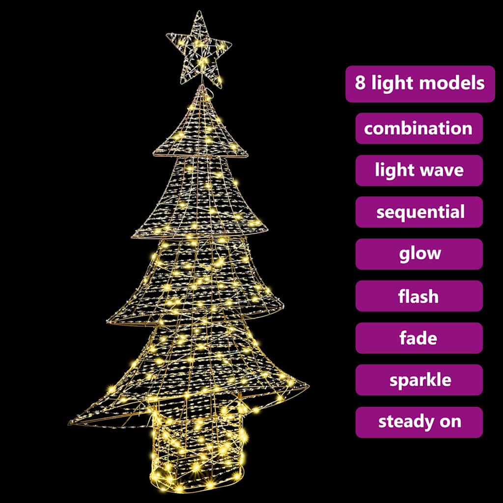 Weihnachtsbaum 160 LEDs Warmweiß 151 cm PET