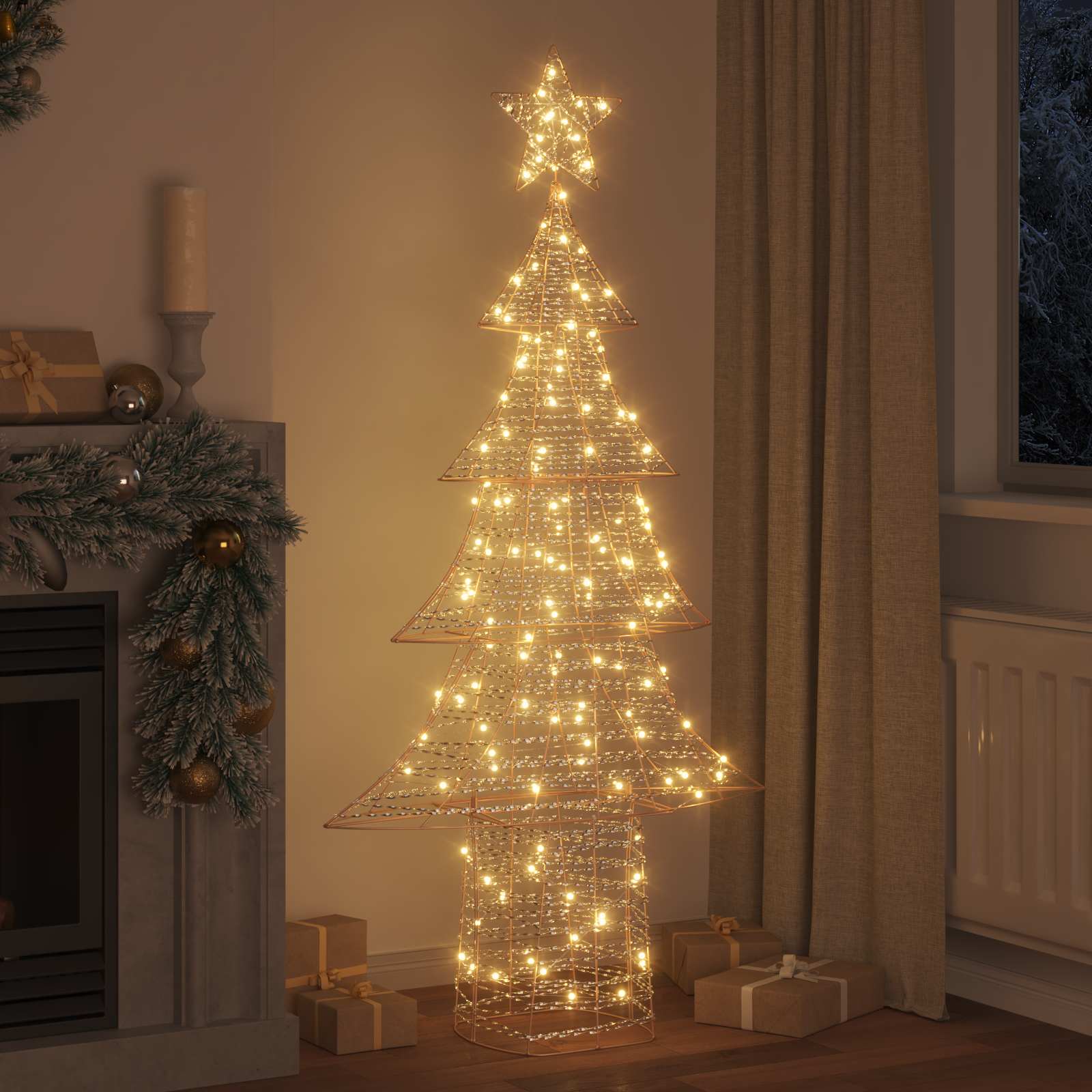 Weihnachtsbaum 240 LEDs Warmweiß 181 cm PET